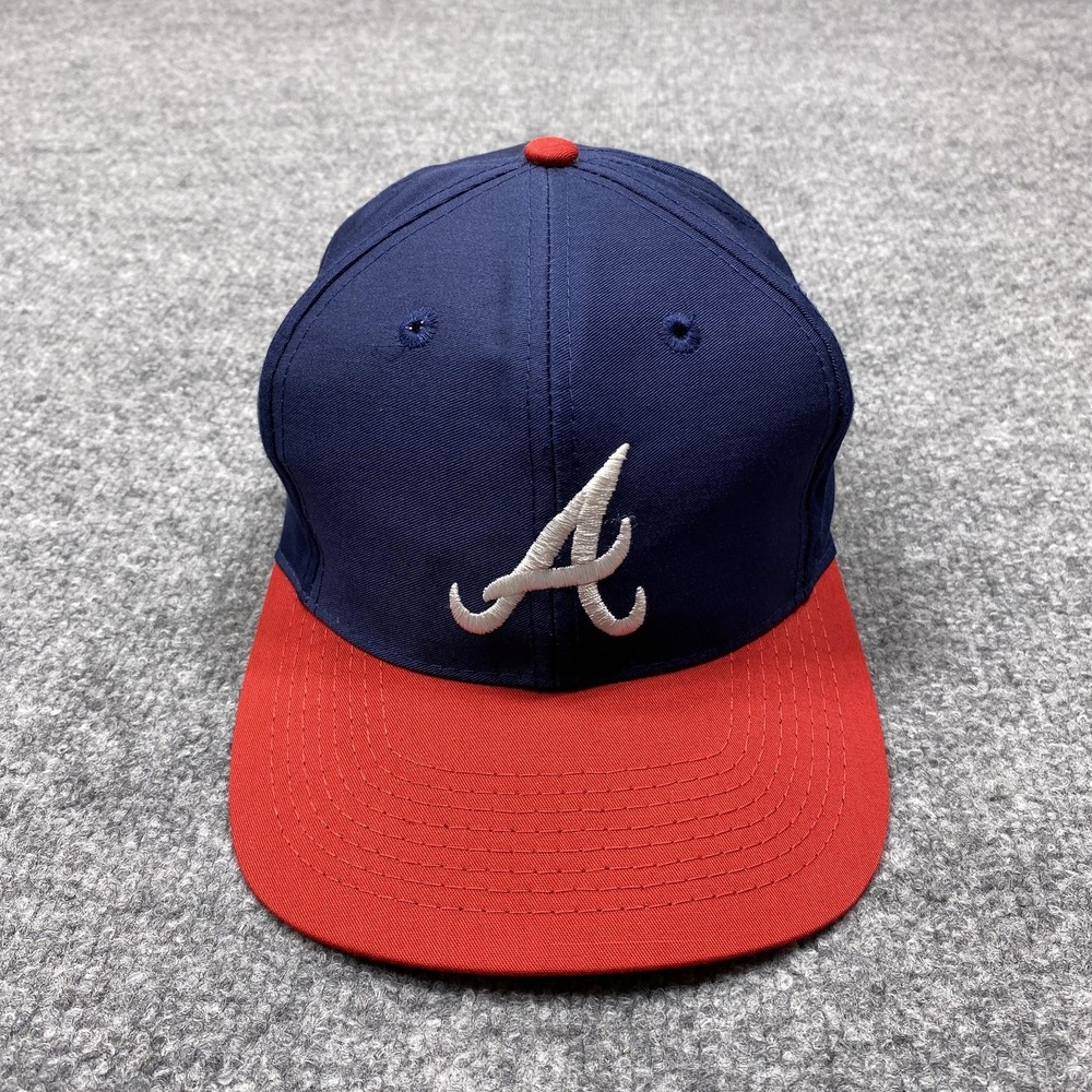 Vintage Atlanta Braves Hat Cap Snap Back Mens One Size Blue MLB Baseball